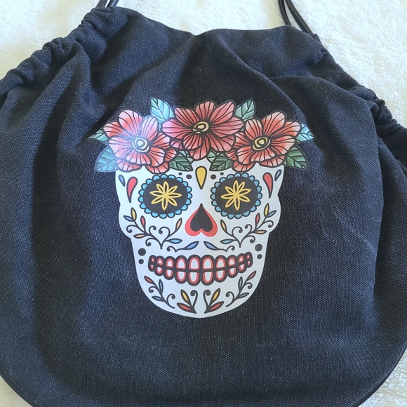 MW {Most Wanted} Canvas Floral💐 Skull💀 Shoulder Bag👜 - NWT - Picture 16 of 16